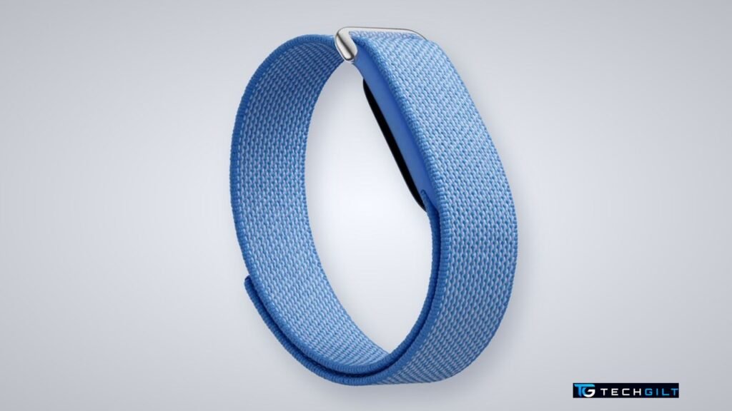 Google Fitbit Air screenless fitness tracker with blue woven band