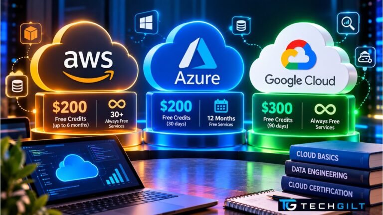Cloud free tier comparison of AWS, Azure and Google Cloud