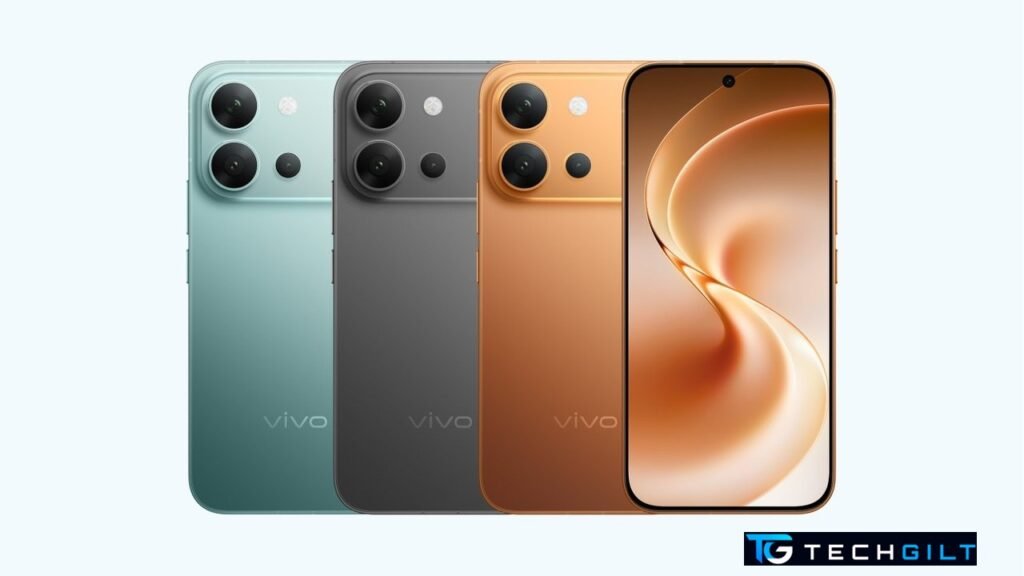 vivo V80 colour options in green, black and orange